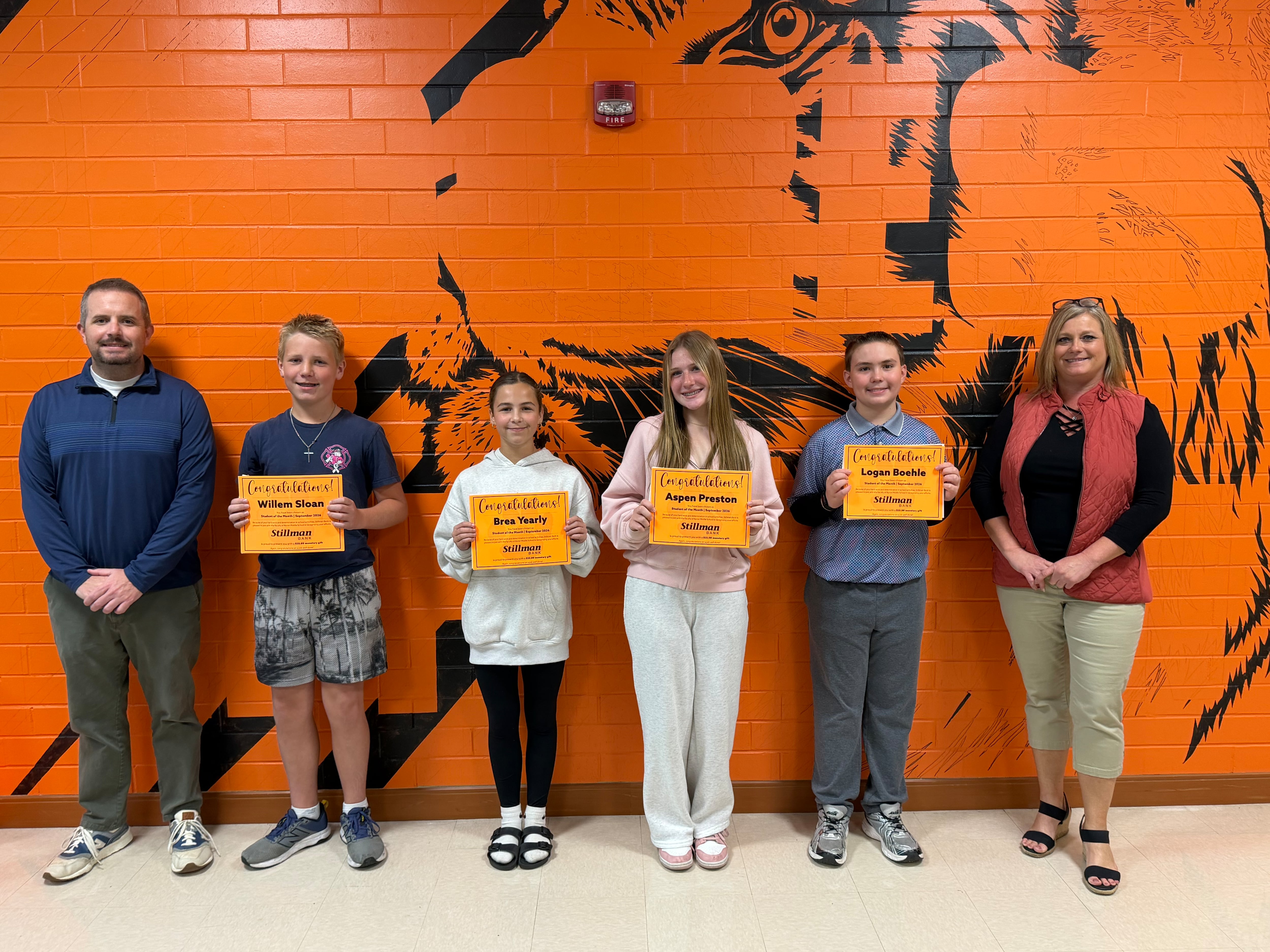 Byron Middle School’s September Students of the Month named — Schaumburg Schools news